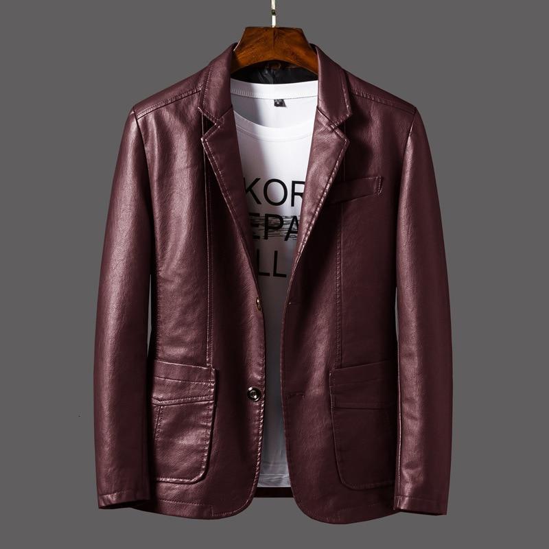 Veste de blazer à coupe moderne en cuir de qualité supérieure pour hommes 9