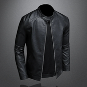 Veste de motard noire imperméable pour homme | Coupe slim 4