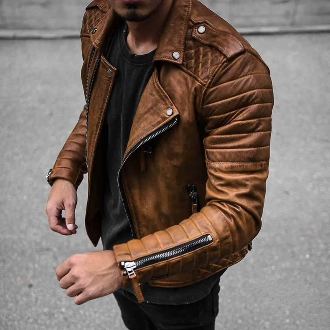 Veste de motard tendance haut de gamme pour homme | Imperméable 1
