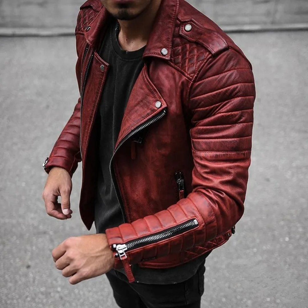 Veste de motard tendance haut de gamme pour homme | Imperméable 2