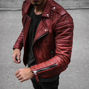 Veste de motard tendance haut de gamme pour homme | Imperméable 2