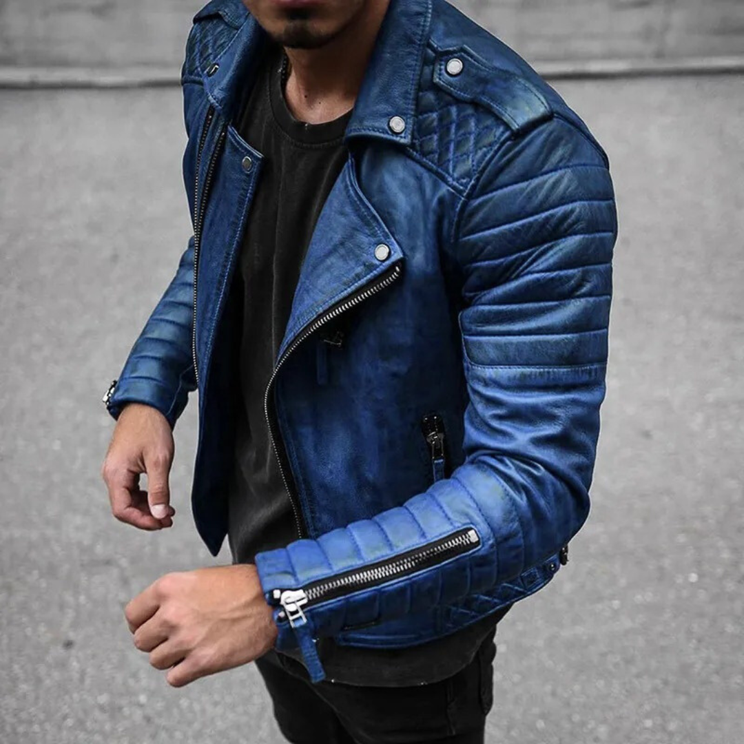 Veste de motard tendance haut de gamme pour homme | Imperméable 3