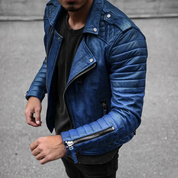 Veste de motard tendance haut de gamme pour homme | Imperméable 3