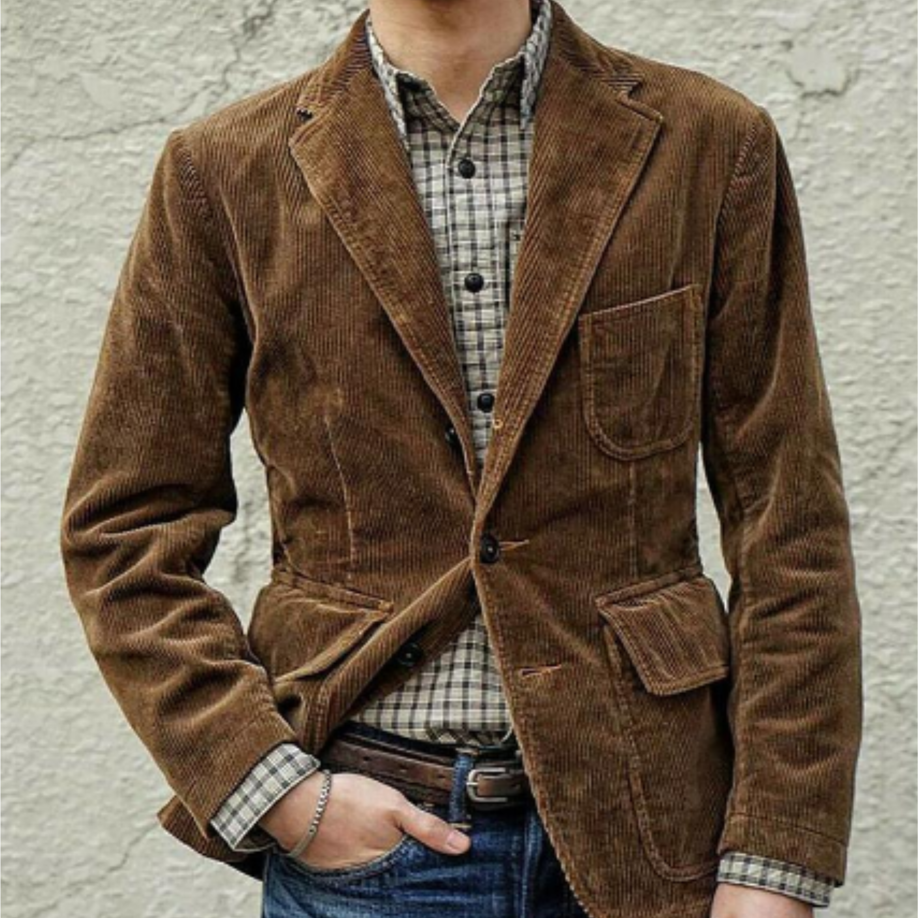 Veste en velours côtelé pour homme avec poches avant | Hiver 3