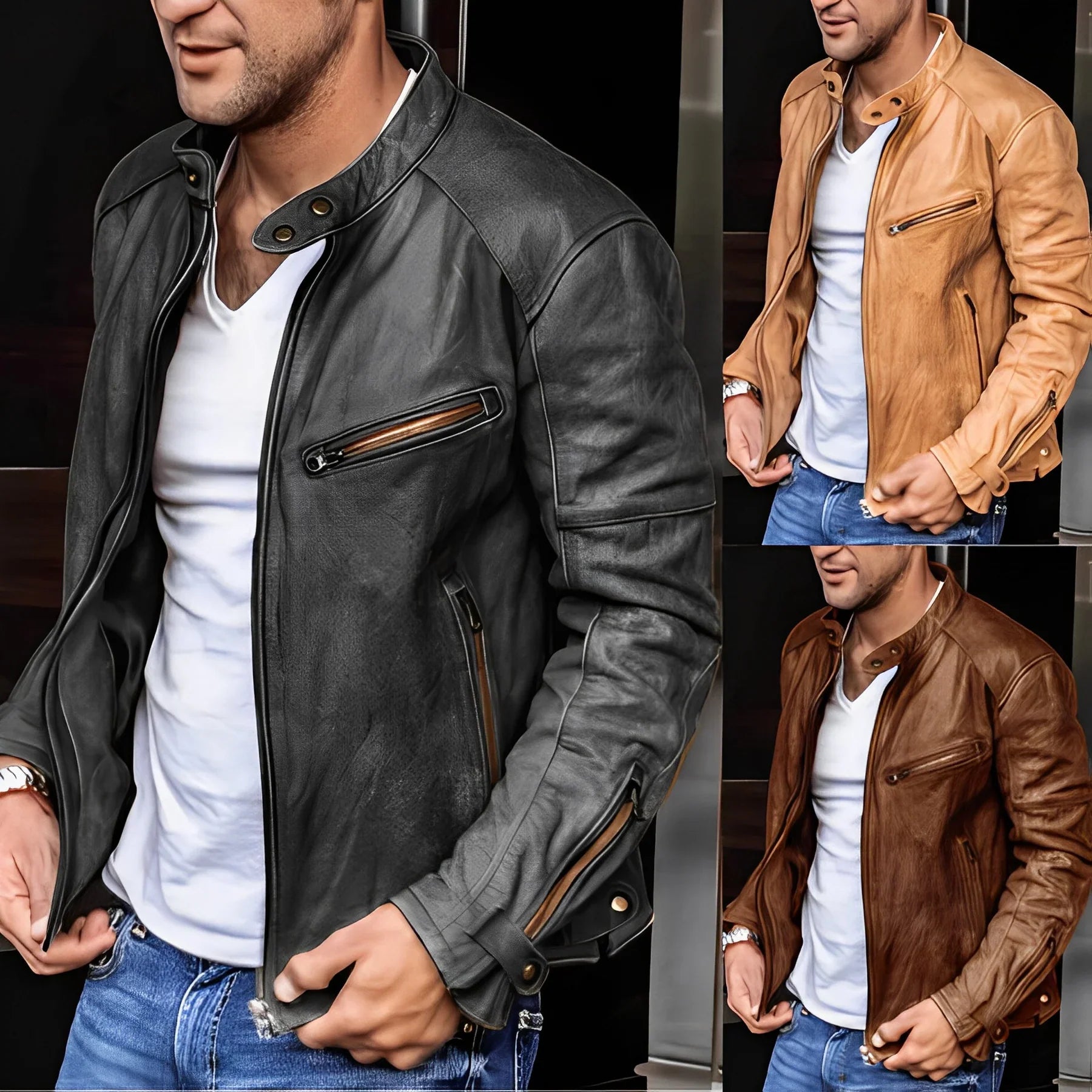 Veste imperméable zippée pour homme | Élégante 4