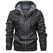 Veste motard à capuche premium pour homme | Décontractée 0