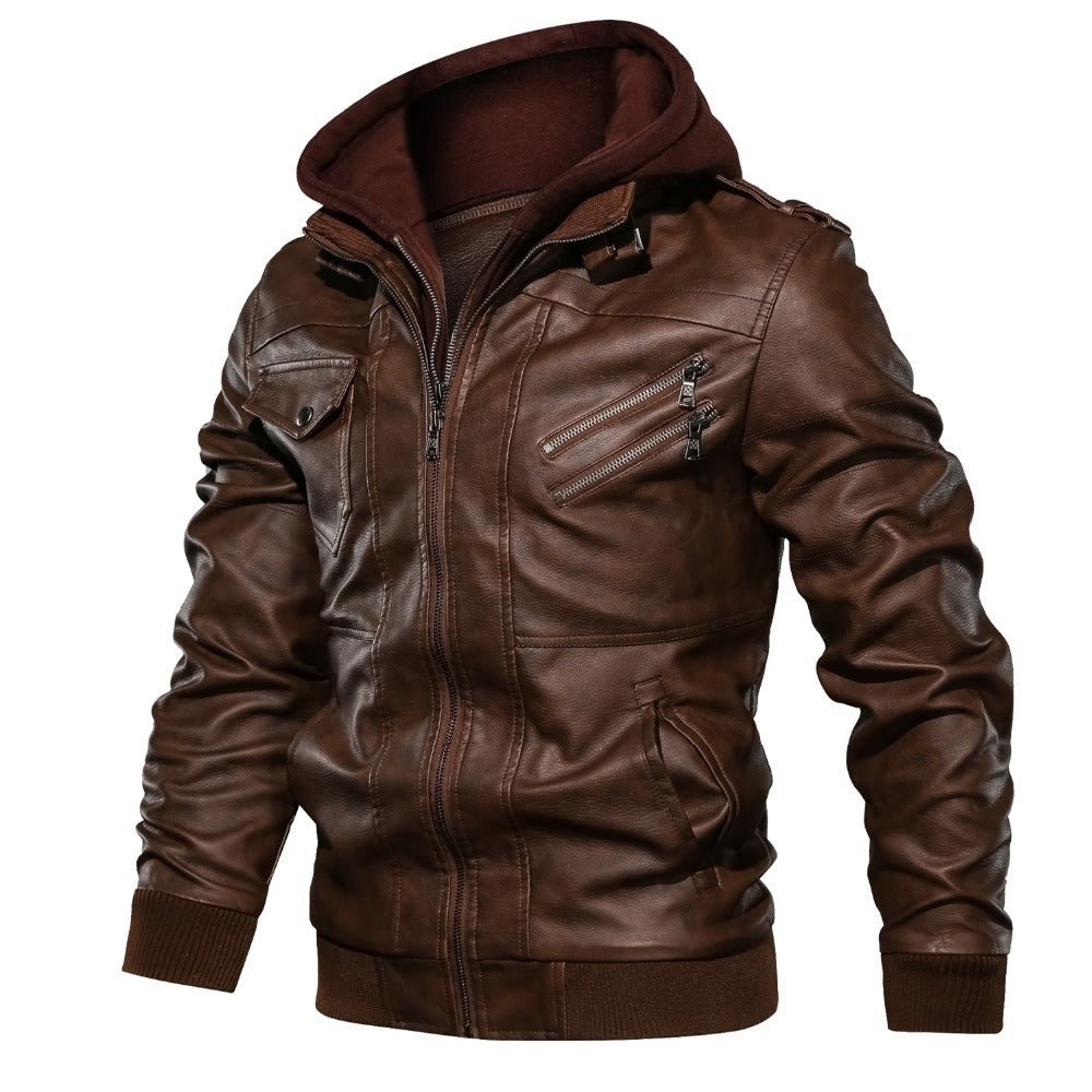 Veste motard à capuche premium pour homme | Décontractée 3