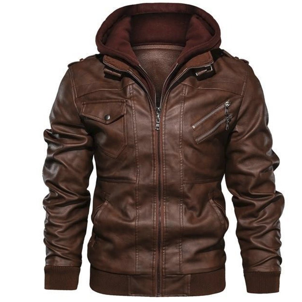 Veste motard à capuche premium pour homme | Décontractée 6