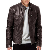 Veste motard élégante et haut de gamme pour homme | Décontractée 0