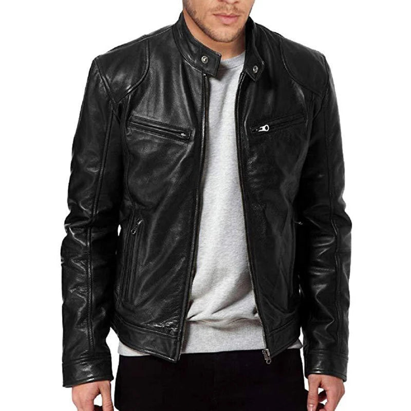 Veste motard élégante et haut de gamme pour homme | Décontractée 1