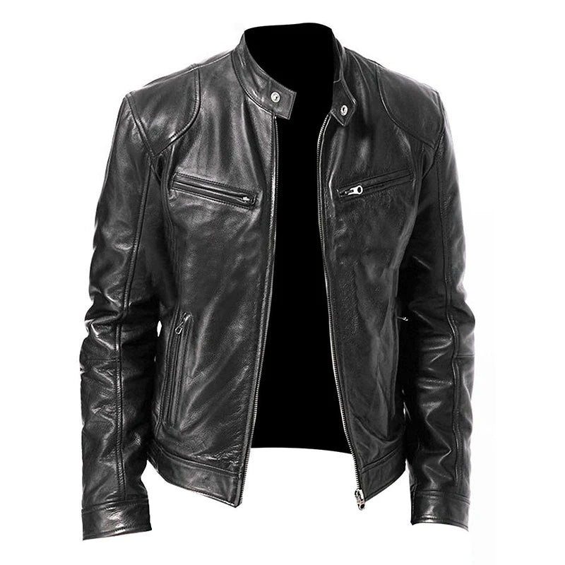 Veste motard élégante et haut de gamme pour homme | Décontractée 4