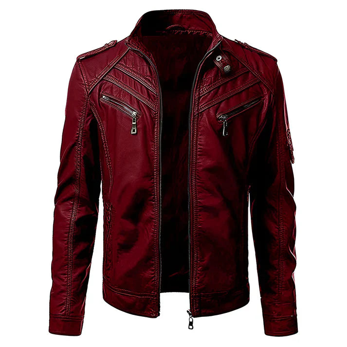 Veste motard élégante et haut de gamme pour homme | Plusieurs poches 2