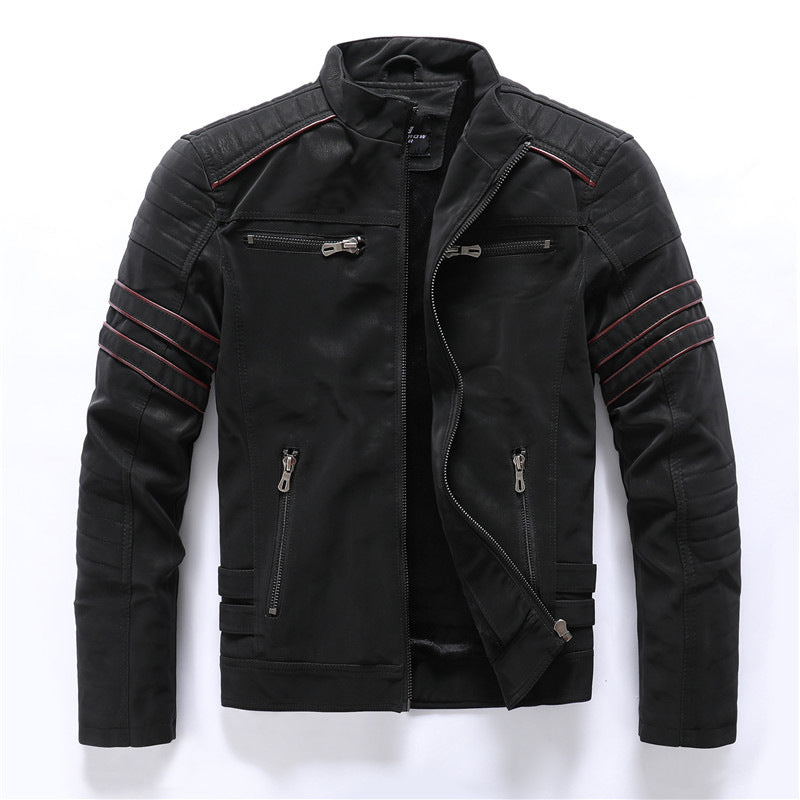 Veste motard haut de gamme pour homme | Fermeture éclair 0