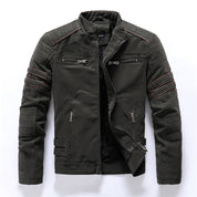 Veste motard haut de gamme pour homme | Fermeture éclair 1
