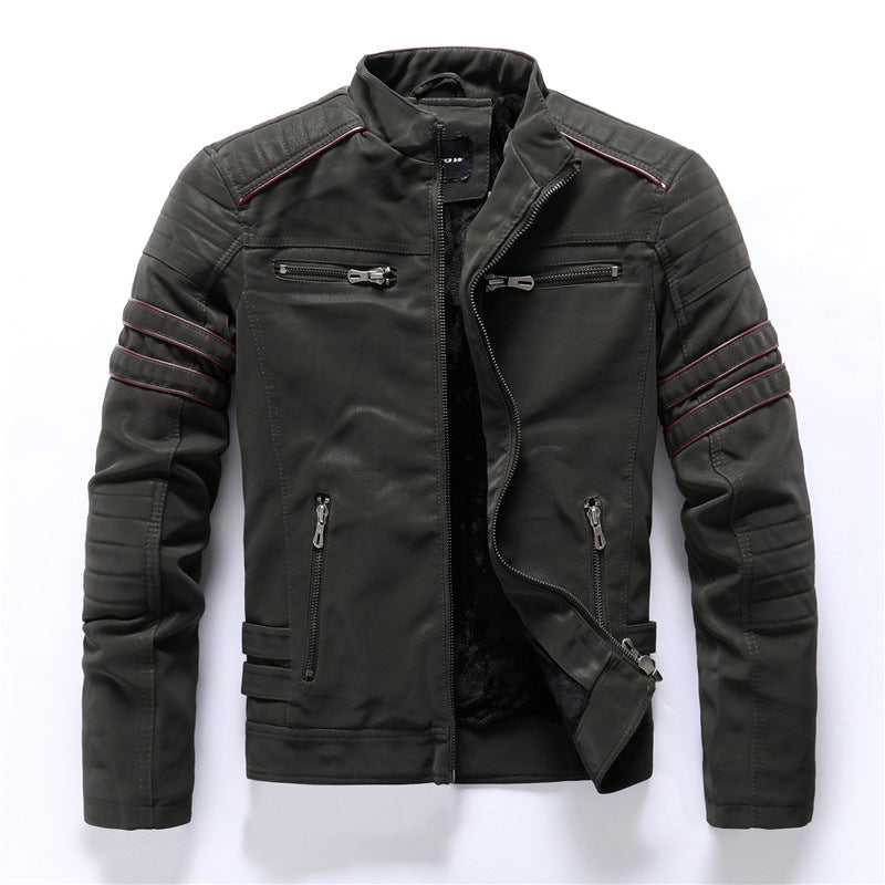 Veste motard haut de gamme pour homme | Fermeture éclair 1