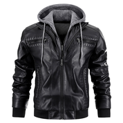 Veste motard premium pour homme | Avec capuche 0