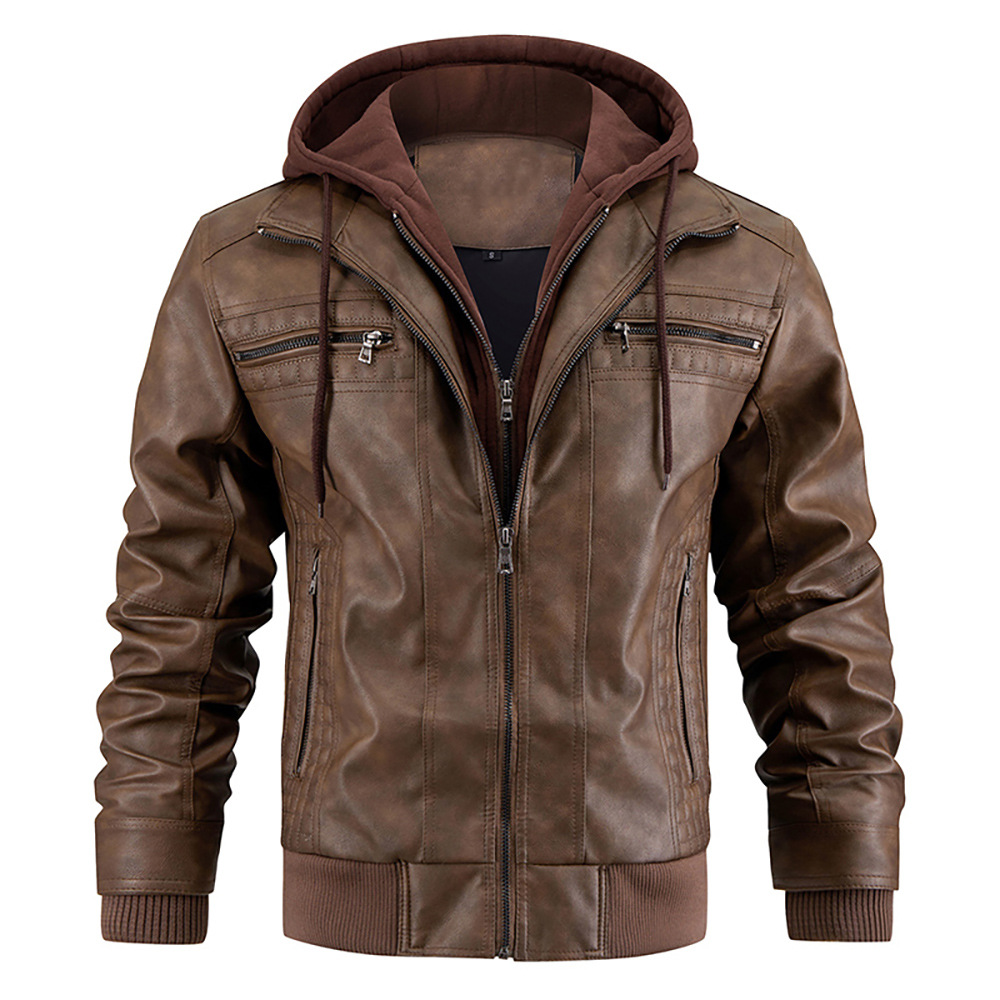 Veste motard premium pour homme | Avec capuche 1