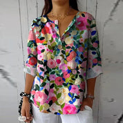 DUNYA | Blouse de printemps à imprimé floral