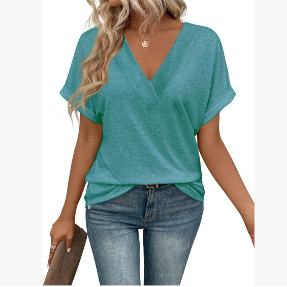 FLORA | Elegant bluse med V-hals