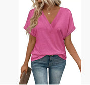 FLORA | Elegant bluse med V-hals