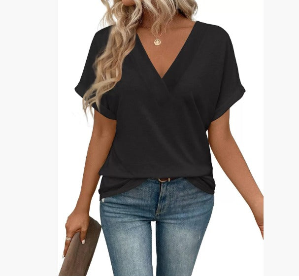 FLORA | Elegant bluse med V-hals