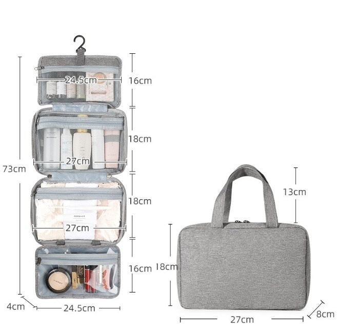Sam | Organisateur de toilette de voyage compact et spacieux à plusieurs compartiments