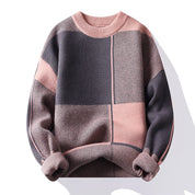 Warm long-sleeve crew neck sweater for men | Knit