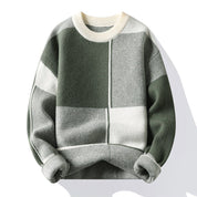 Warm long-sleeve crew neck sweater for men | Knit