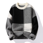 Warm long-sleeve crew neck sweater for men | Knit