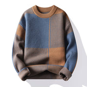 Warm long-sleeve crew neck sweater for men | Knit