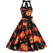 Retro Halloween Dress | Pumpkin and Ghost Costume for Women