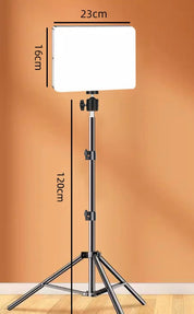Säädettävä LED-valoteline valokuvaukseen ja videoon - 1,1 m korkea, tukeva alumiinijalusta lampulla