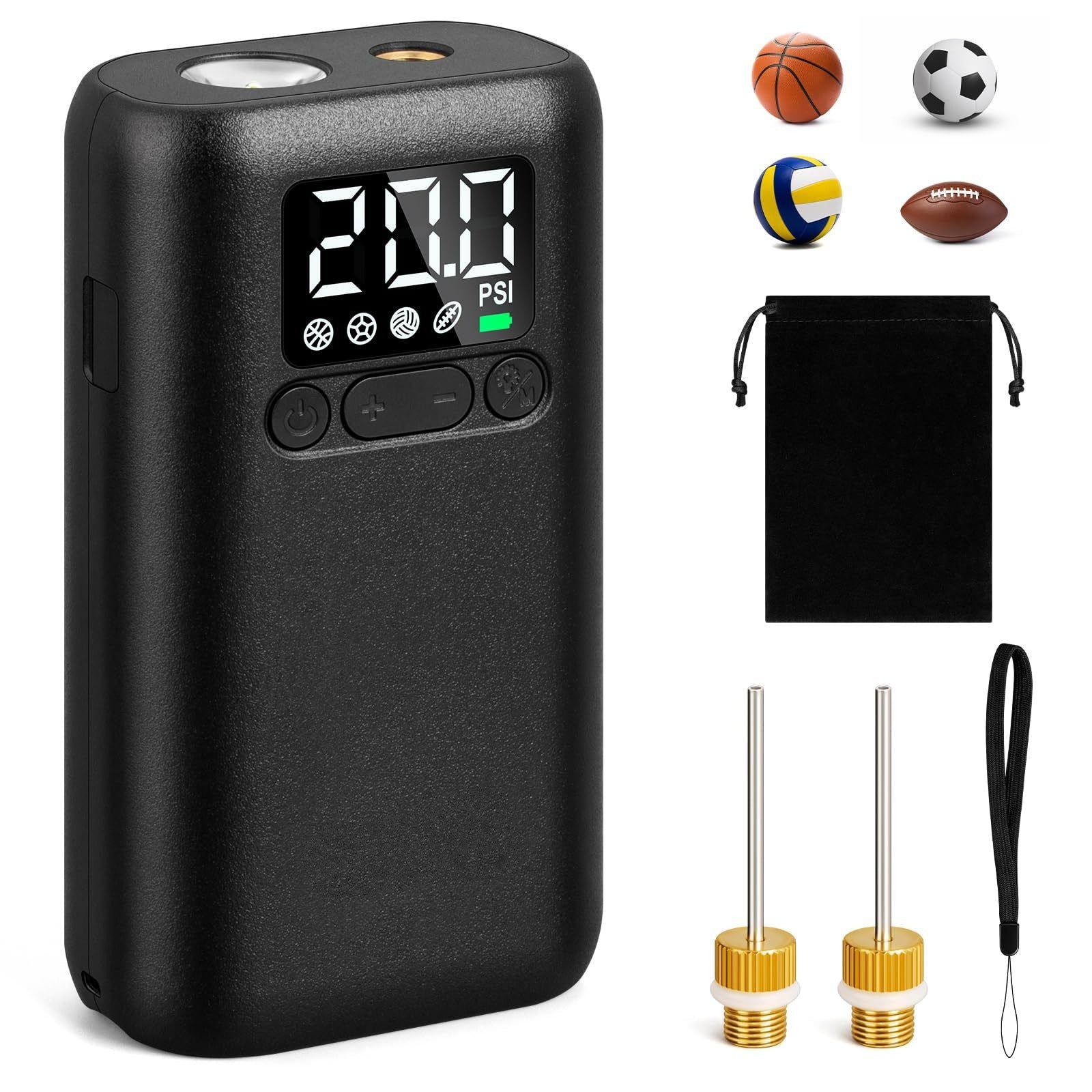 Automaattinen sähköinen kuulapumppu, kapasiteetti 20 psi, LED