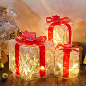 GlowBox – Coffret cadeau LED 3 pièces pour décoration de Noël