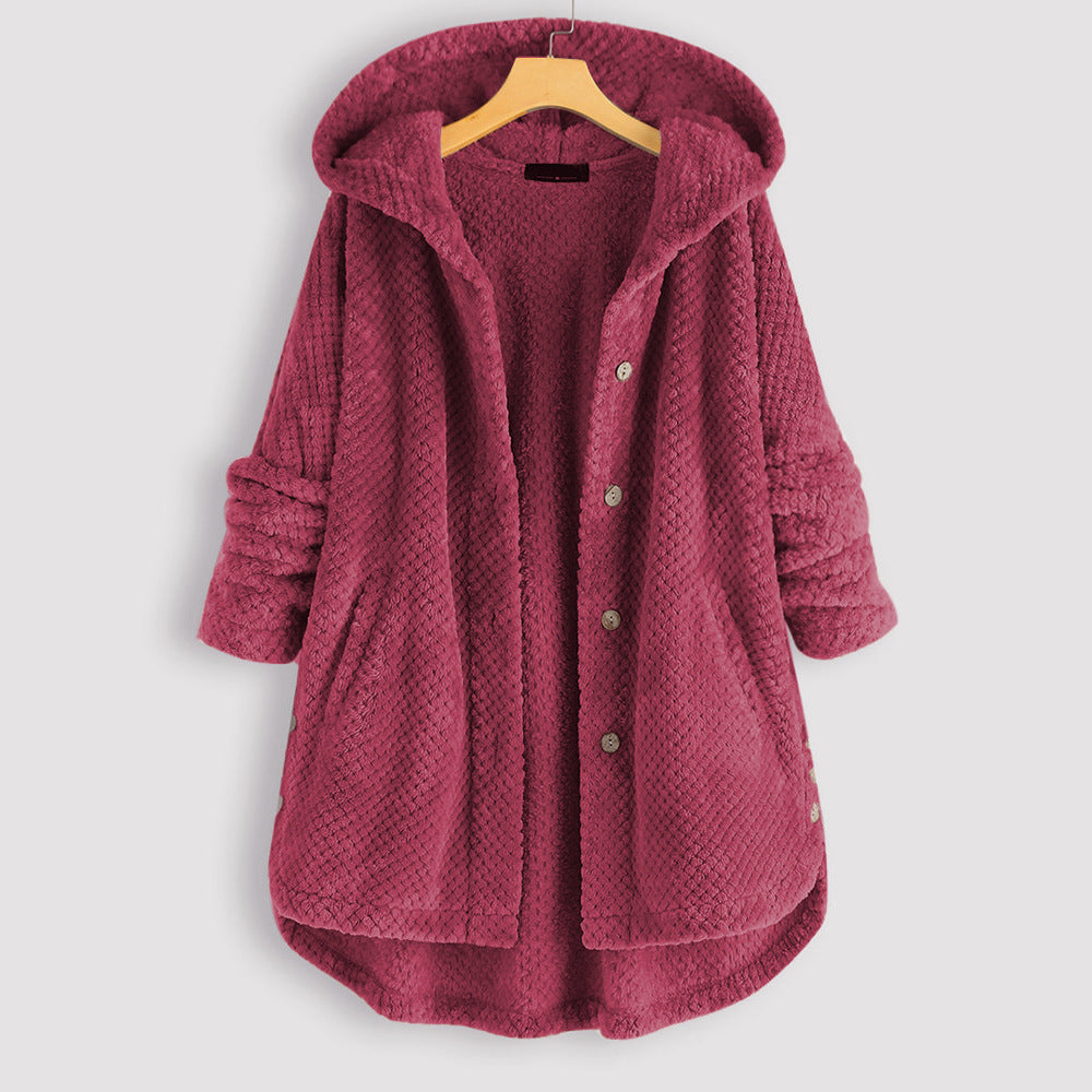 ALEXIS | Unisex-talvitakki käännettävästä fleece-kankaasta hupulla