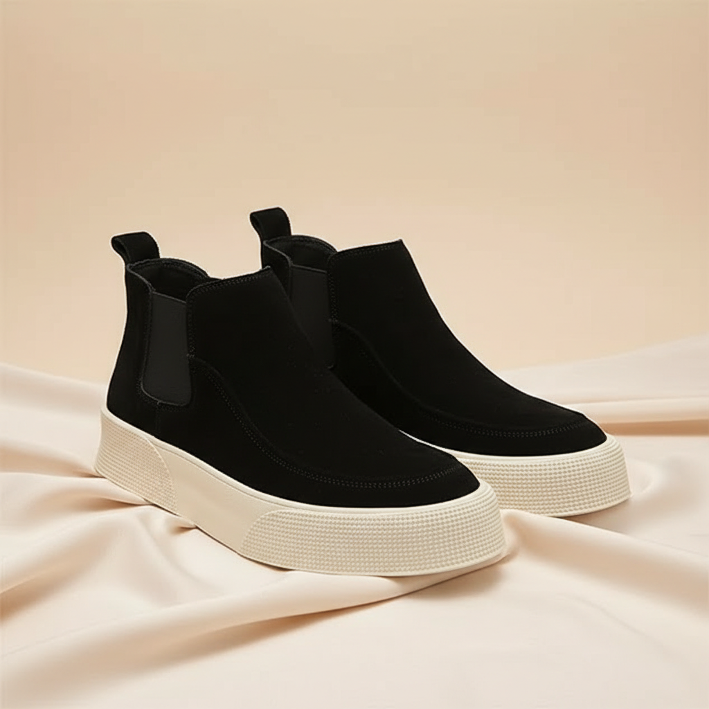 Women's Black Chelsea Boots with Structured Sole for Everyday Style 7