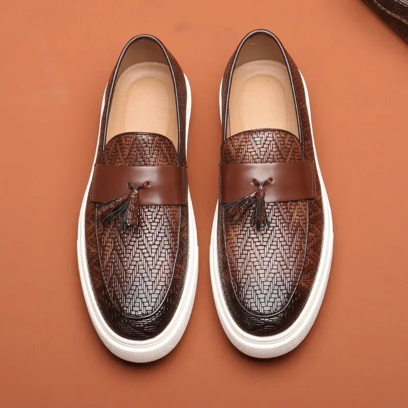 Women's Black Loafers - Elegant Woven Design, Comfortable Slip-On Shoes for All-Day Style 2