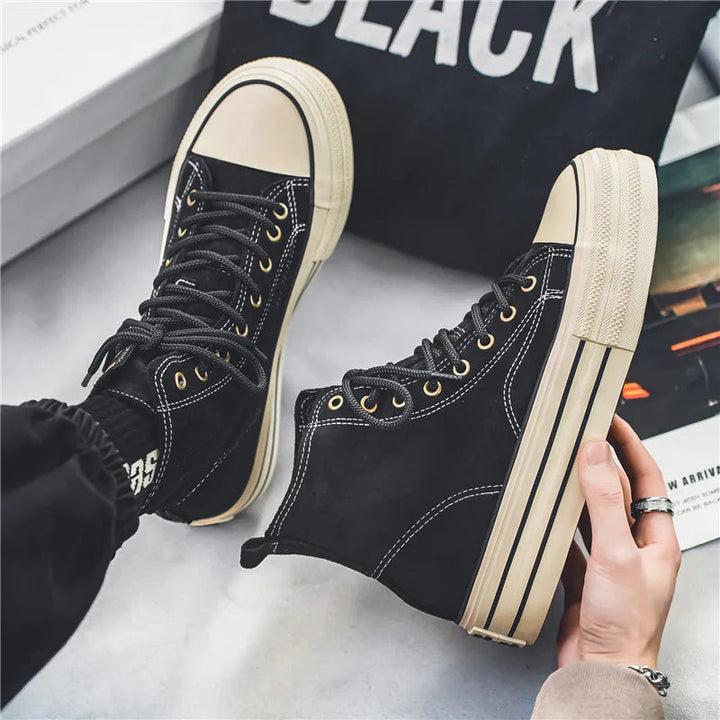 Women's High Platform Sneakers - Chic Suede High Tops for Stylish Comfort 7