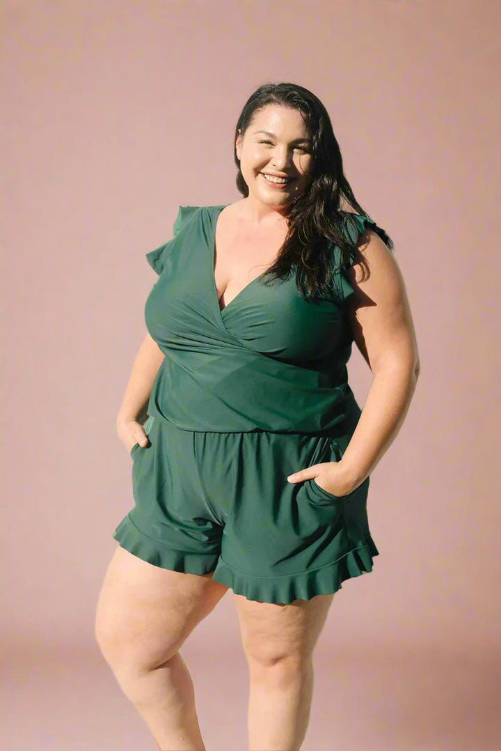 Women's Ruffle Jumpsuit - Chic Summer Style, Versatile Rompers for Women, Lightweight and Flattering Fit 3