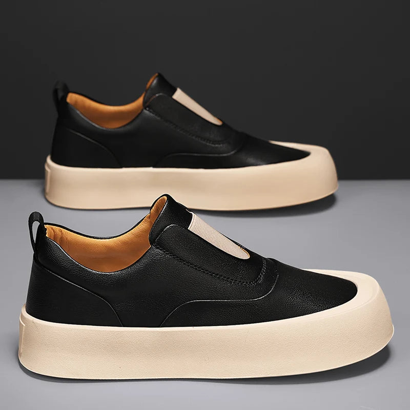 Women's Slip-On White Sneakers - Comfortable Casual Footwear for Everyday Style 1
