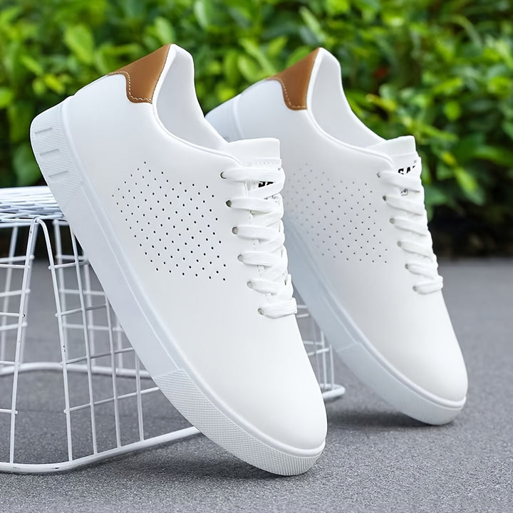 Women's White Slip-On Sneakers - Stylish Low-Top Casual Footwear for Everyday Comfort 0