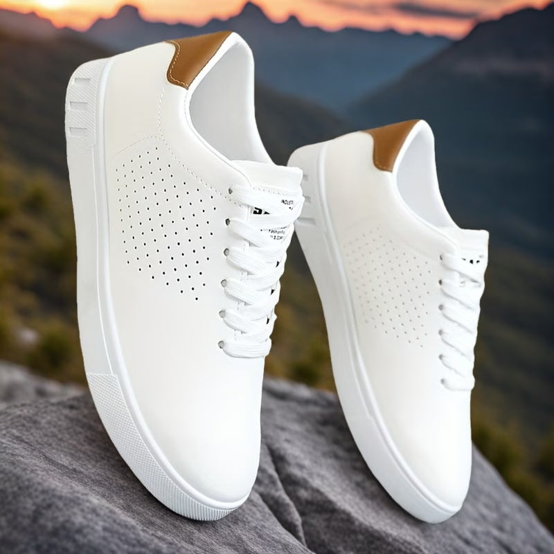 Women's White Slip-On Sneakers - Stylish Low-Top Casual Footwear for Everyday Comfort 1
