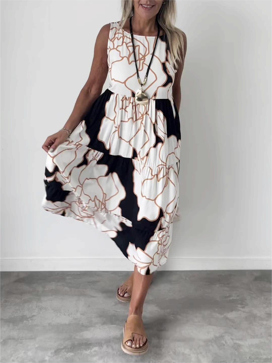 MARY | Elegant blomsterkjole for kvinner