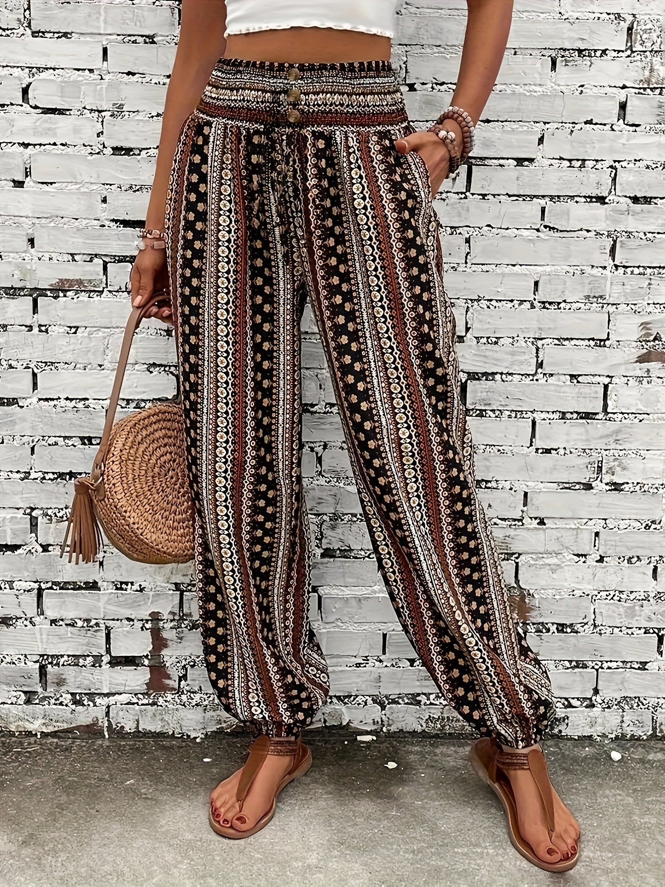 Lola | High-Waisted Printed Pants – Guaranteed Bohemian Vibe