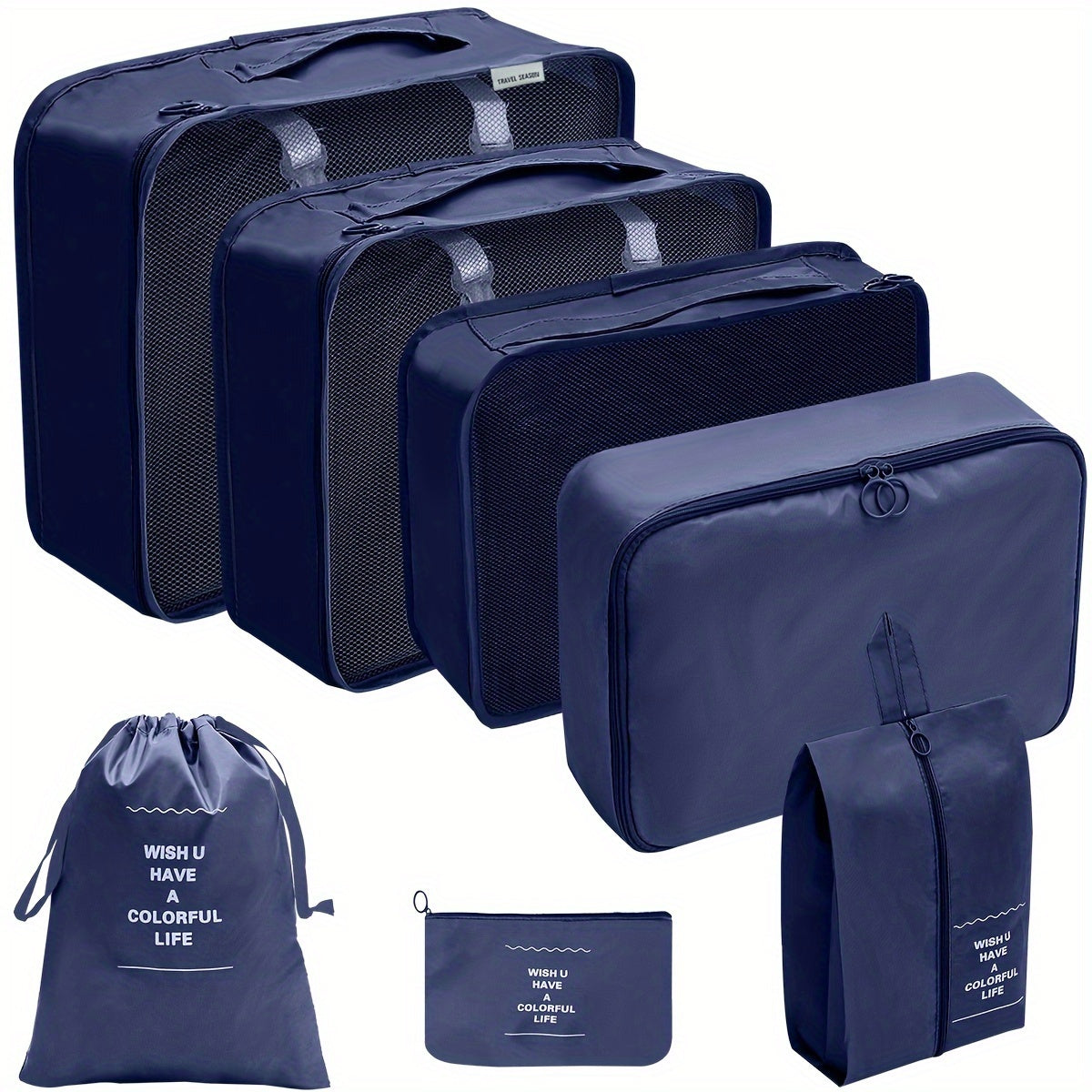 PackMaster | Sett med 7 reiseoppbevaringsbokser