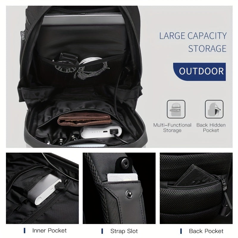 Small waist bag with shoulder strap featuring anti-theft protection and charging function Jayden