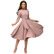 VIOLET | Elegant Midi Dress with Bow