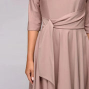 VIOLET | Elegant Midi Dress with Bow