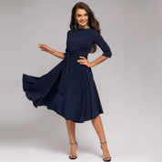 VIOLET | Elegant Midi Dress with Bow