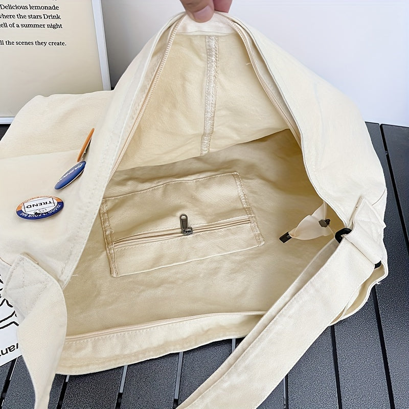 Hailey | Oversized Canvas Crossbody Bag Chic for Effortless Style